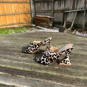 Steven New‎ York Baga Heeled Sandal Sz 7 Cheetah Print